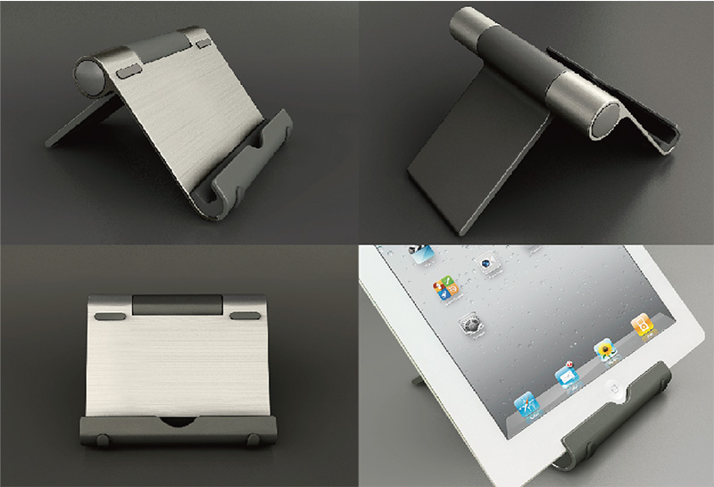 image of from multiple preview angles, demonstrating its compatibility with iPad devices and its versatile design for various viewing positions