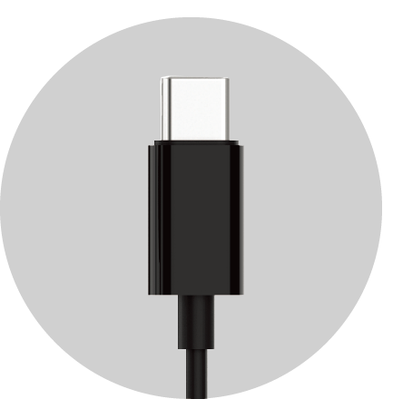 a image of a type c connector